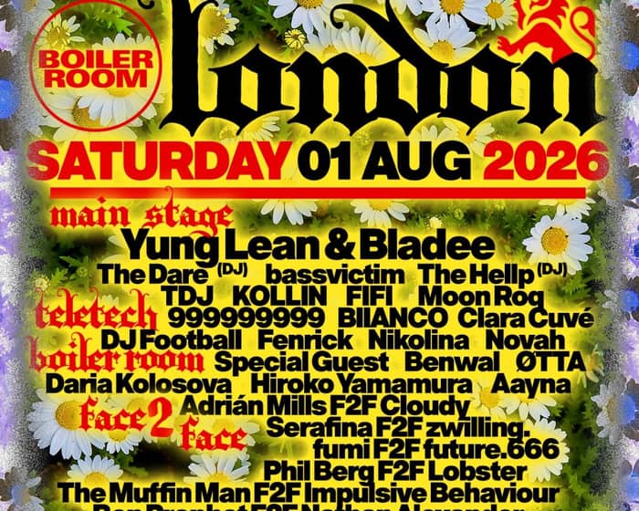 Boiler Room: London | Saturday tickets