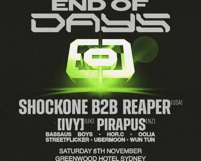 END OF DAYS tickets