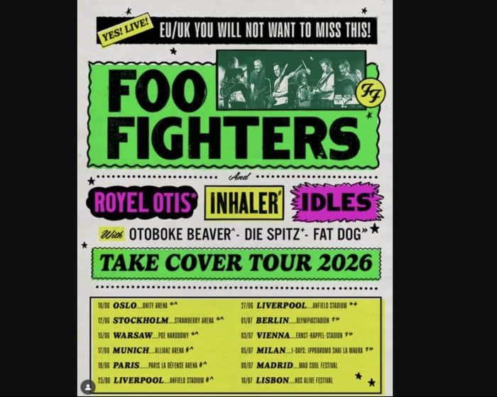 Foo Fighters - Take Cover Tour tickets