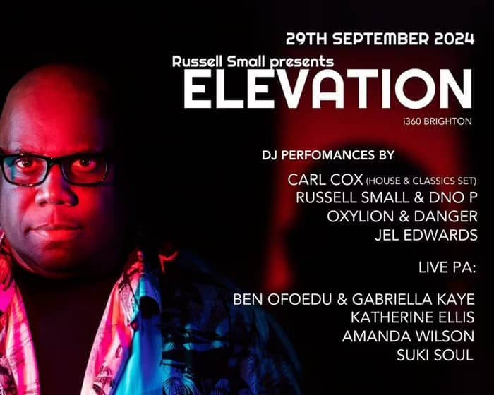 Elevation with Carl Cox tickets