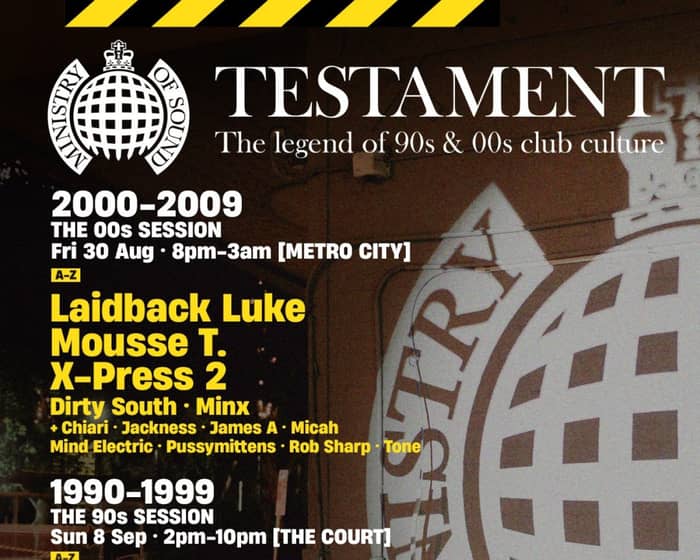 Ministry of Sound: Testament | Perth tickets