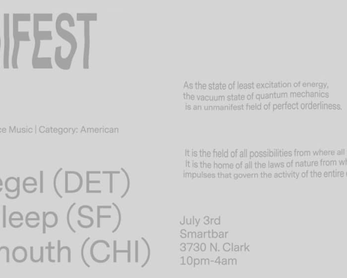 Manifest with FIT Siegel / Doc Sleep / Sassmouth tickets