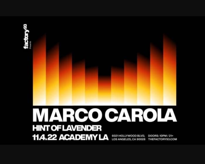 Marco Carola tickets