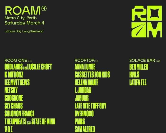 ROAM Festival - Saturday tickets