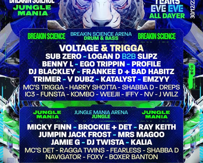 Breakin Science & Jungle Mania NYE Eve All Dayer tickets
