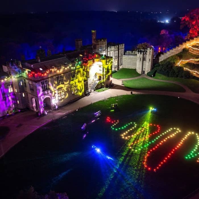 Warwick Castle Light Trail