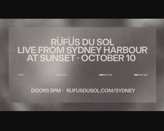 RÜFÜS DU SOL tickets