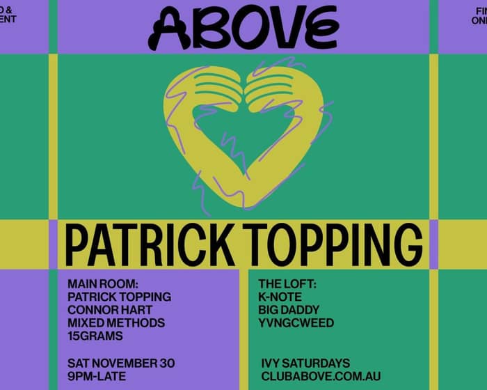 Above — Patrick Topping tickets