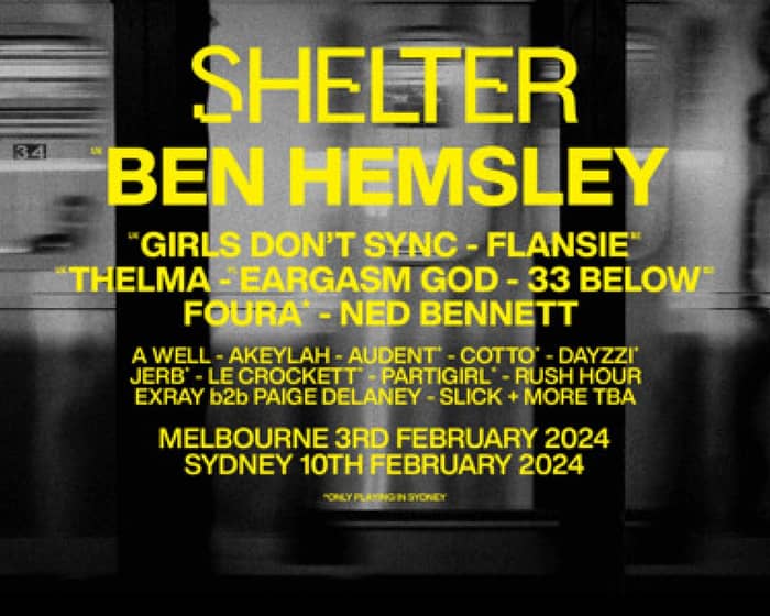 Shelter - Sydney/Eora tickets