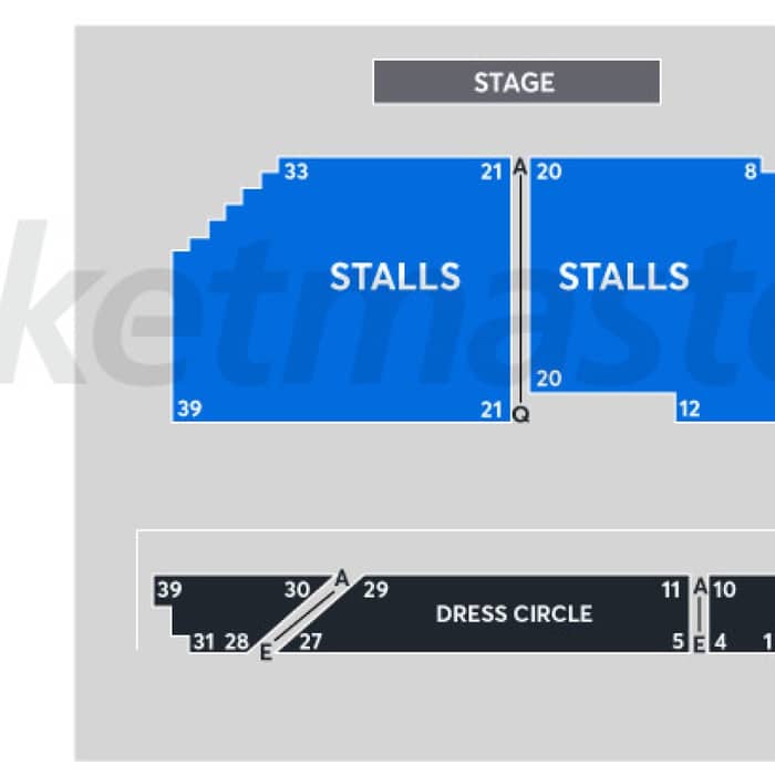 Norwood Concert Hall seat map