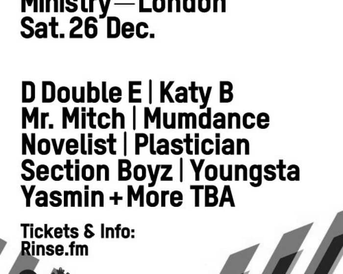 Rinse FM Boxing Day tickets