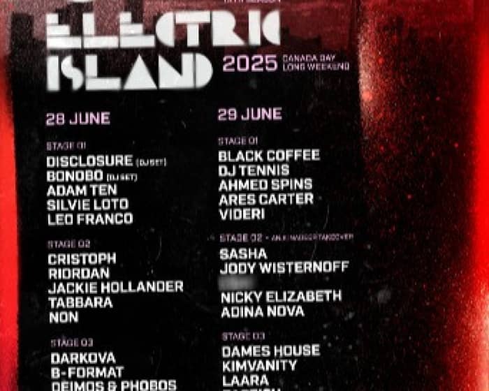 Electric Island | Saturday tickets