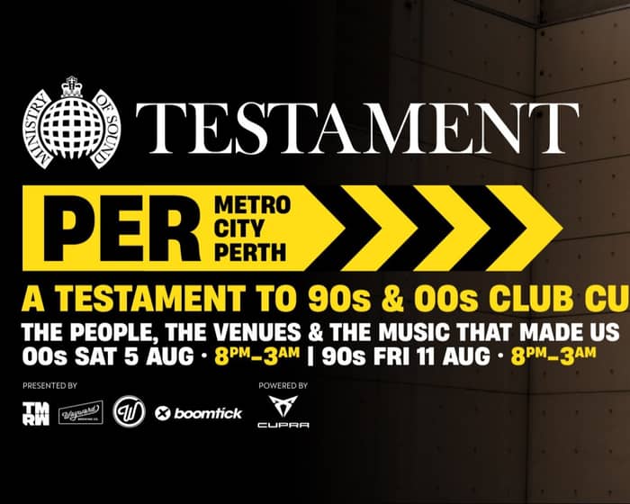 Ministry of Sound: Testament — Perth tickets