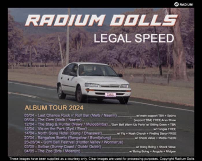 Radium Dolls ‘LEGAL SPEED’ Album Tour tickets