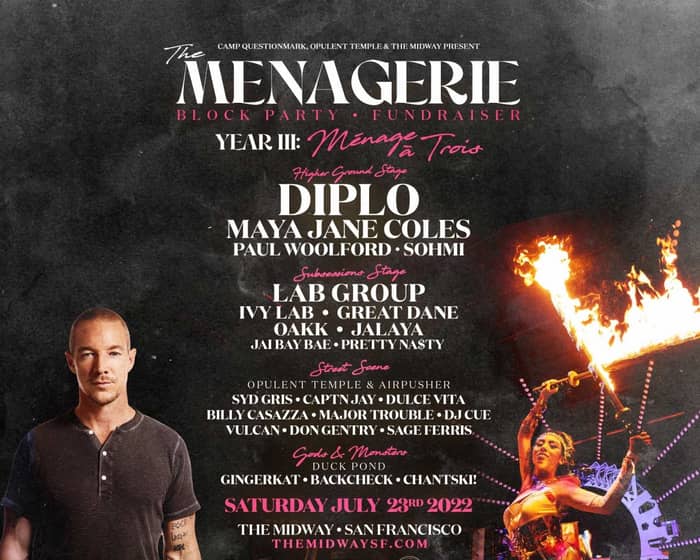 The Menagerie Block Party with Diplo tickets