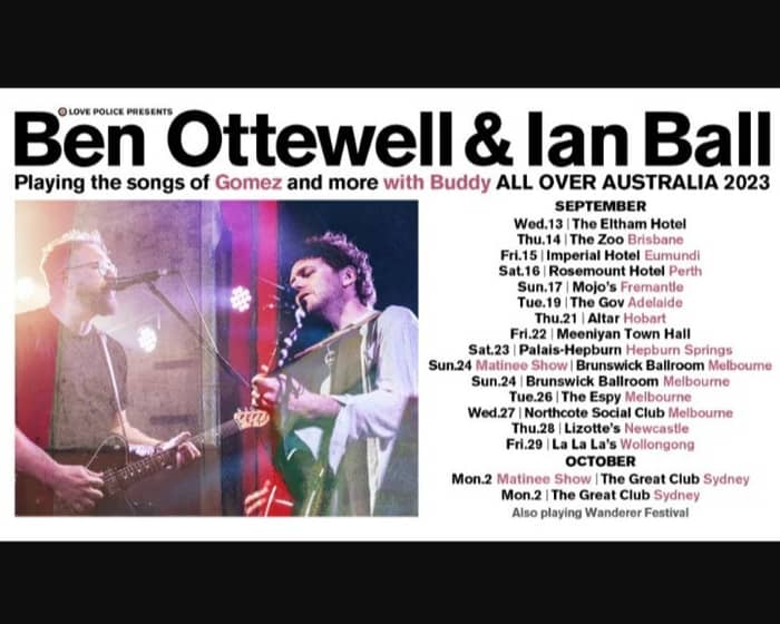 Ben Ottewell and Ian Ball tickets