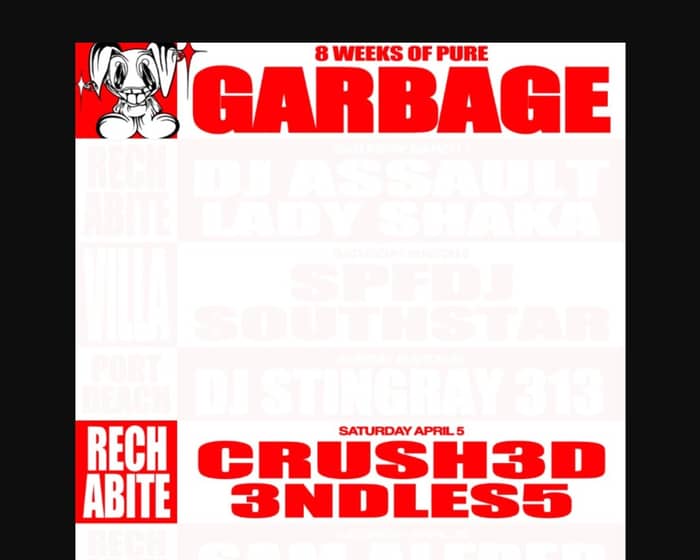 GARBAGE ~ CRUSH3d & 3NDLES5 tickets