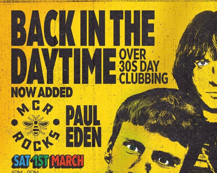 Back In The Daytime - Over 30s Clubbing tickets