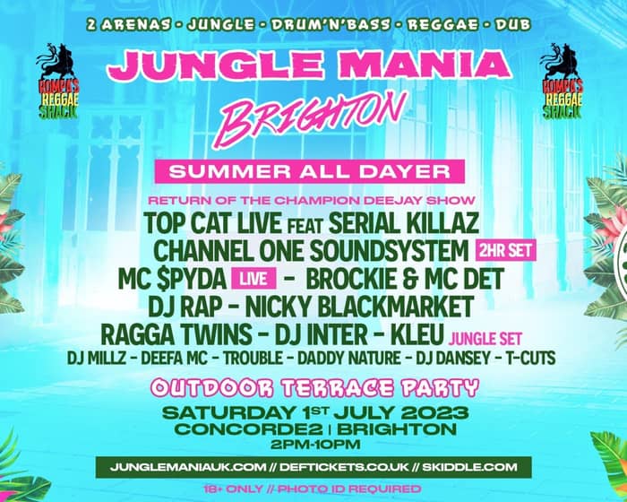 Jungle Mania Brighton - Summer All Dayer | Outdoor Terrace Party tickets