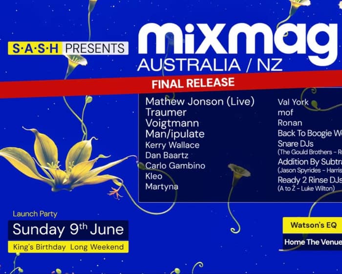 S.A.S.H By Night - Mixmag Australia/NZ Launch Party tickets