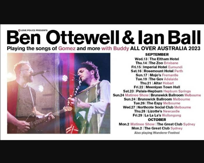 Ben Ottewell and Ian Ball tickets