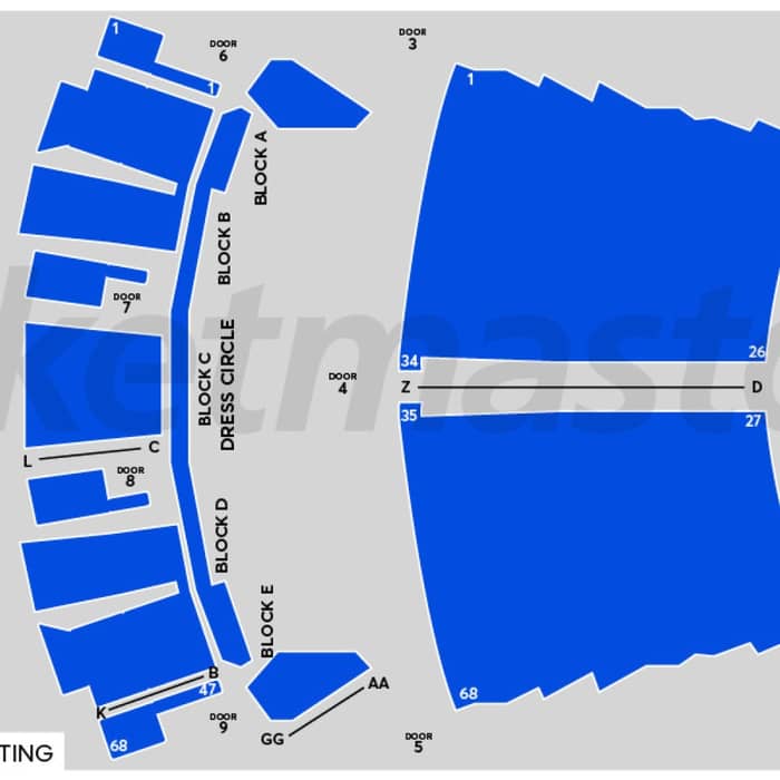 Crown Theatre seat map
