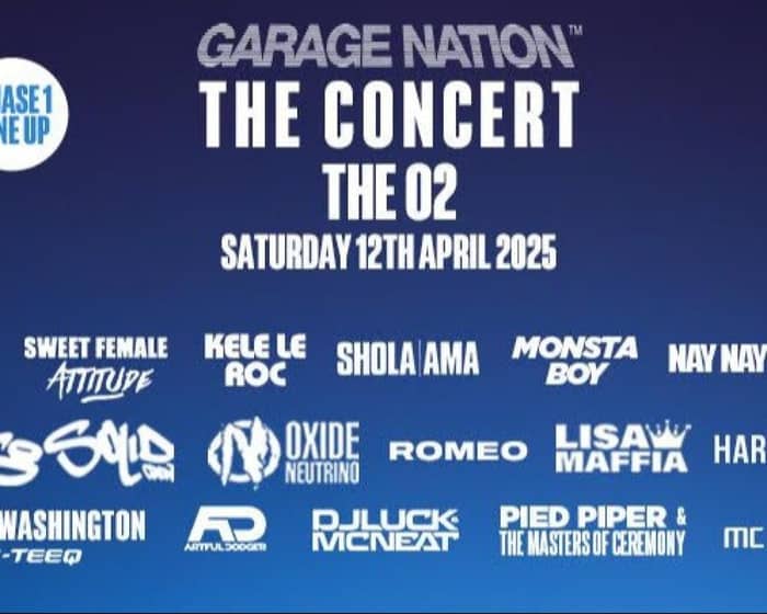 Garage Nation - The Concert tickets