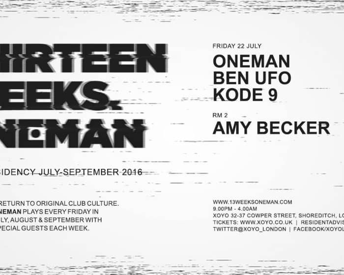 Oneman + Ben UFO + Kode9 tickets