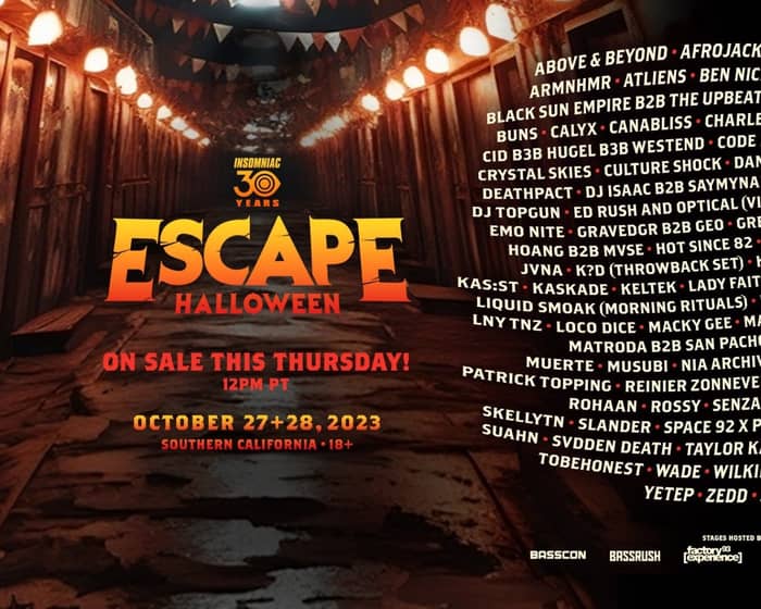 2023 Escape Halloween tickets
