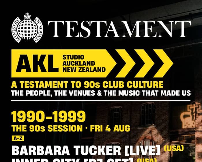 Ministry of Sound: Testament — Auckland tickets