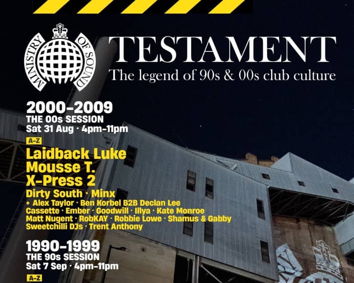 Ministry of Sound: Testament | Sydney tickets