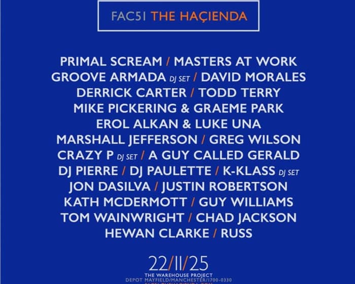 The Hacienda at the Warehouse Project tickets