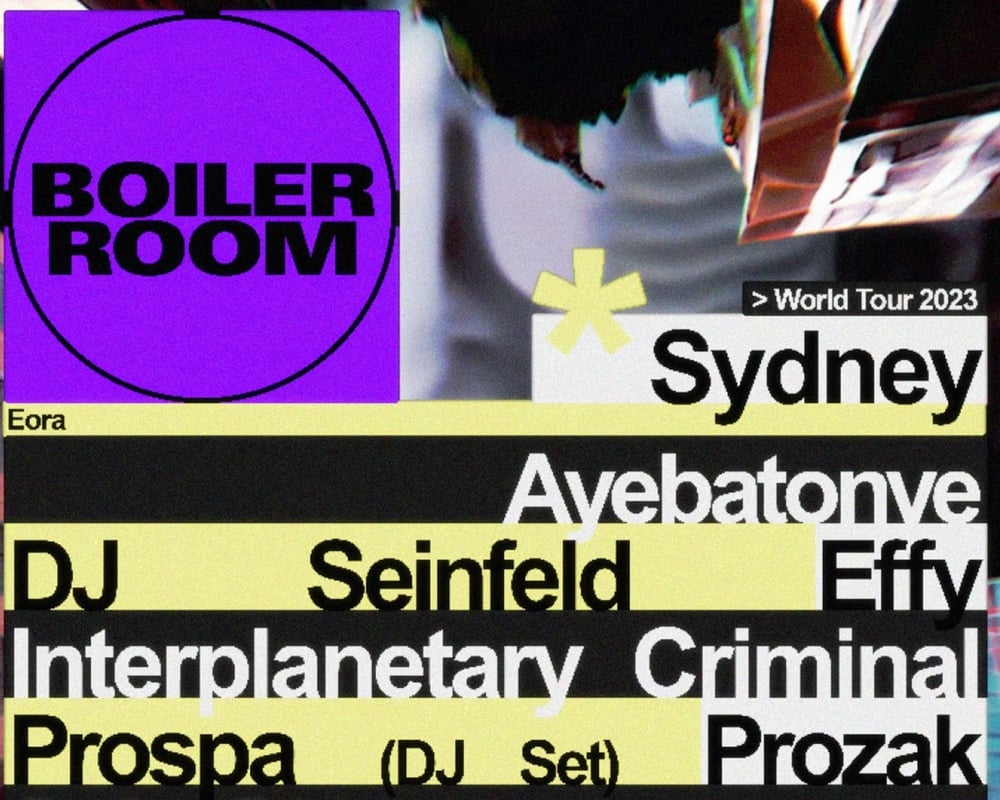 Boiler Room Sydney Tickets Sydney 02/12/2023 Tixel