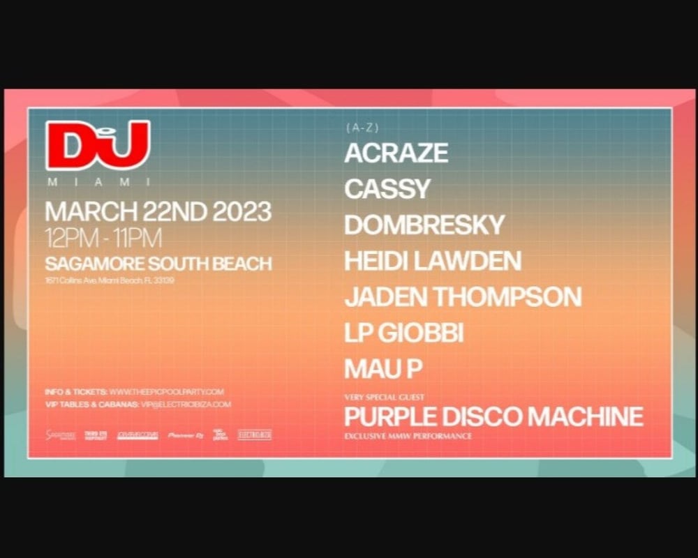 Epic Pool Parties presents DJ Mag - Miami Music Week 2023 tickets
