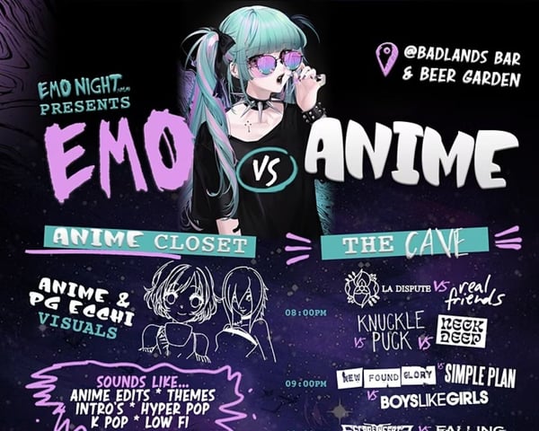 Emo VS Anime Perth Tickets | Perth | 13/08/2022 | Tixel